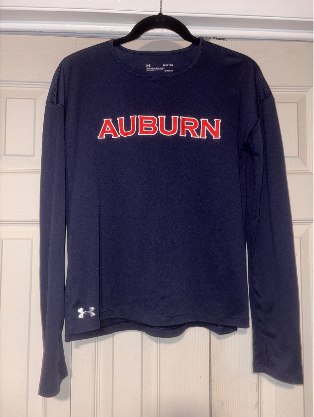 Under Armour Auburn Tigers Long Sleeve Performance Shirt Women's Small Loose Fit